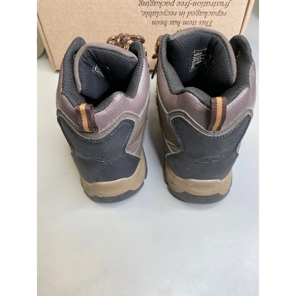 Deer Stags Drew Mens Hiking Boots Brown Waterproof Mid Top Size 5M
